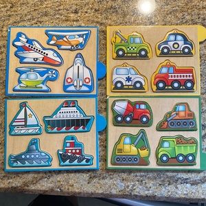 Melissa and Doug 4 puzzles in case